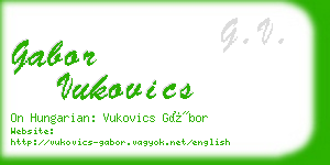 gabor vukovics business card